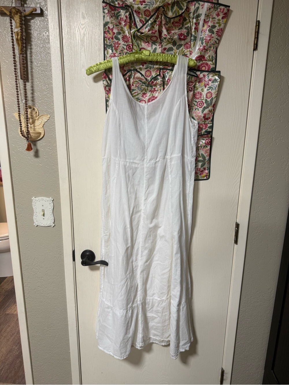 Vintage Simple White Cotton Slip Dress